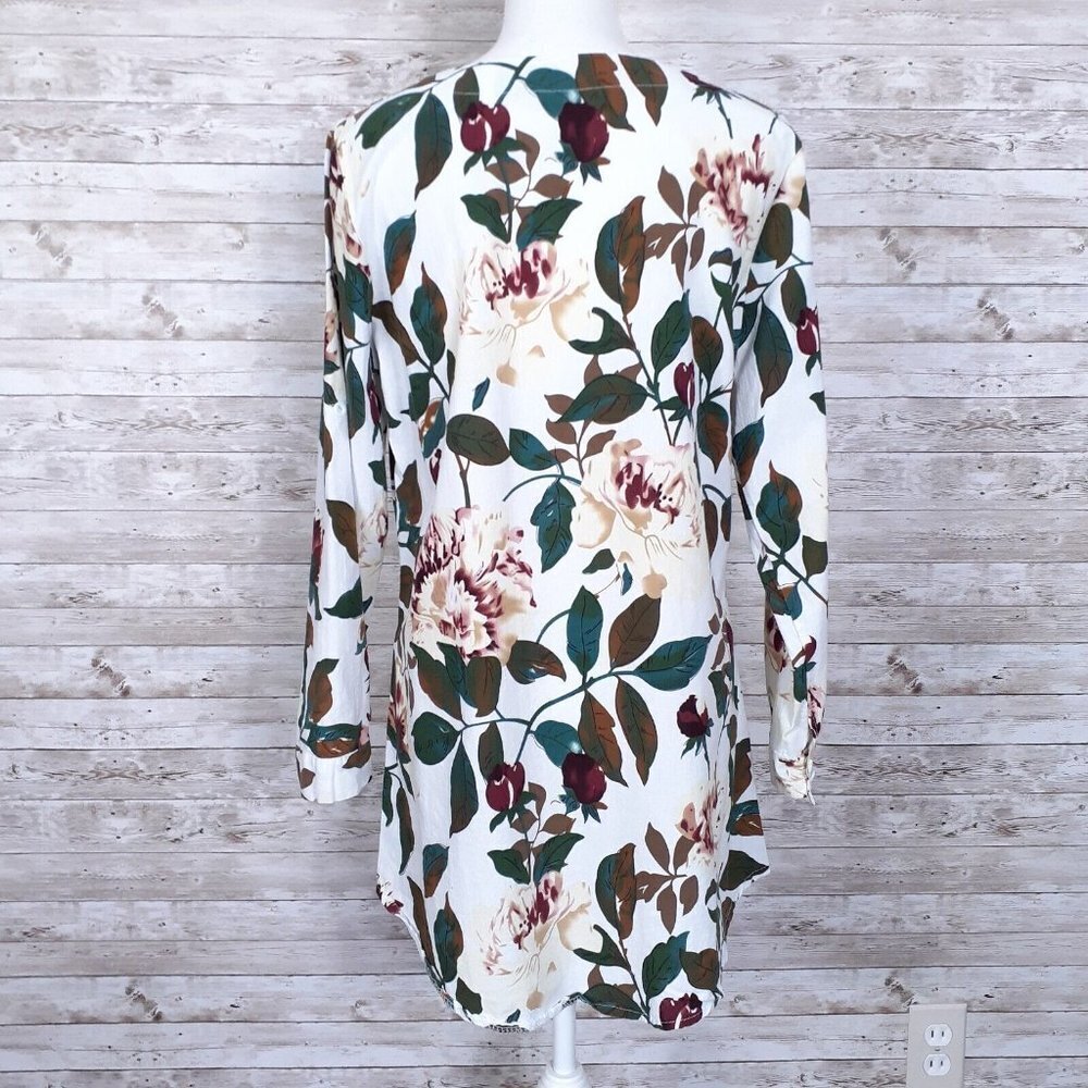 Cellabie Shift Dress XL Floral Roll Tab Sleeve 736 - Picture 3 of 6